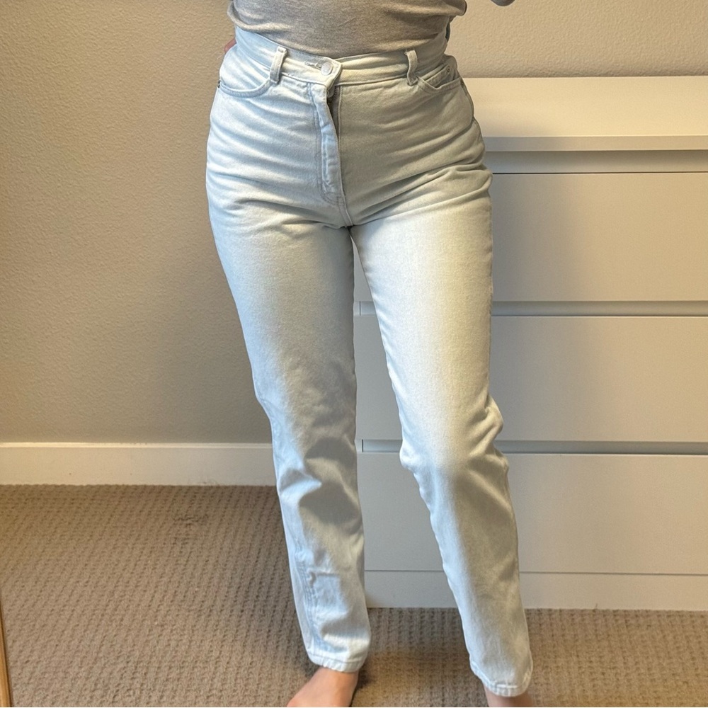Vintage Action West Mom Jeans Light Wash High Rise